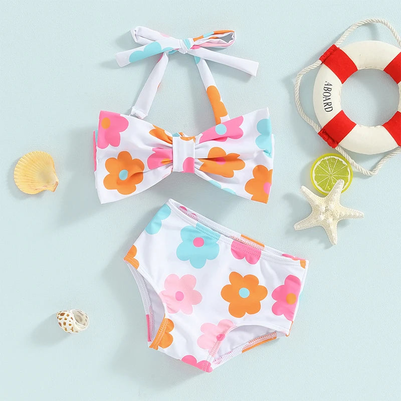 Élégance ensoleillée : Maillots de bain deux pièces adorables pour les petites filles de 2 à 5 ans