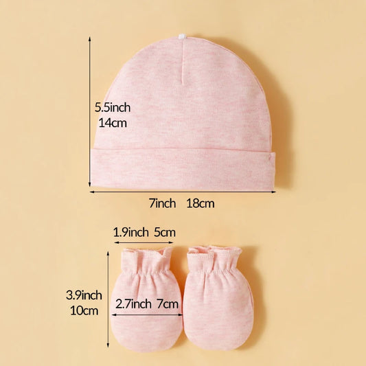 Ensemble Bébé : Lot de 6 Pièces en Coton - Bonnet et Gants pour Nouveau-Né