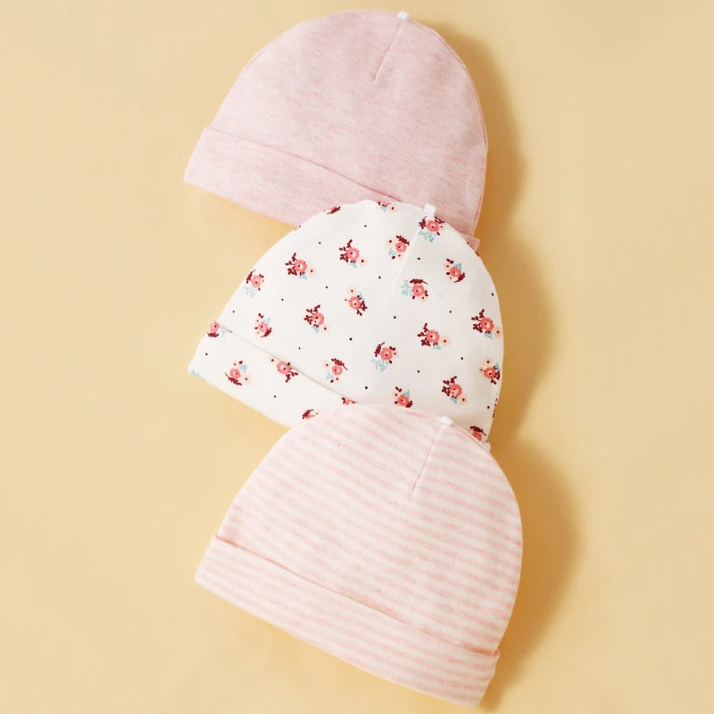 Ensemble Bébé : Lot de 6 Pièces en Coton - Bonnet et Gants pour Nouveau-Né