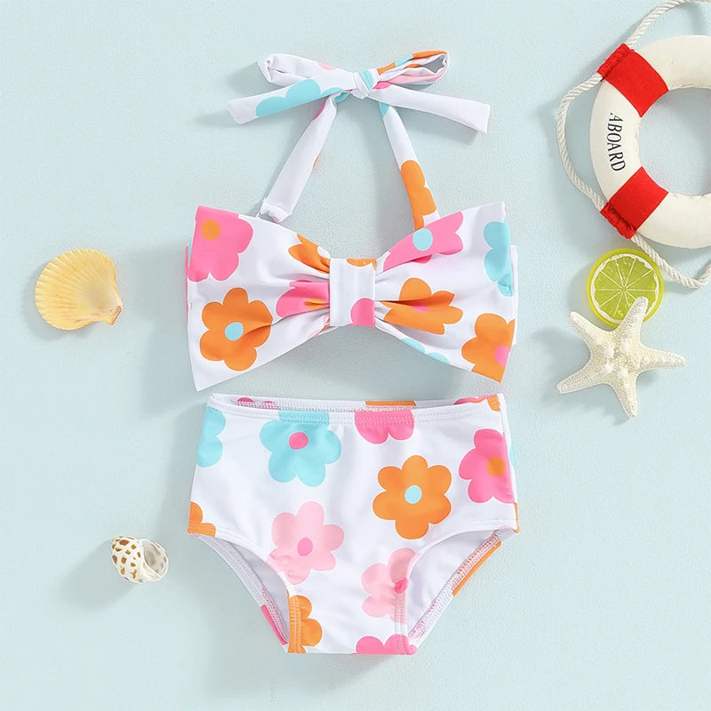 Élégance ensoleillée : Maillots de bain deux pièces adorables pour les petites filles de 2 à 5 ans