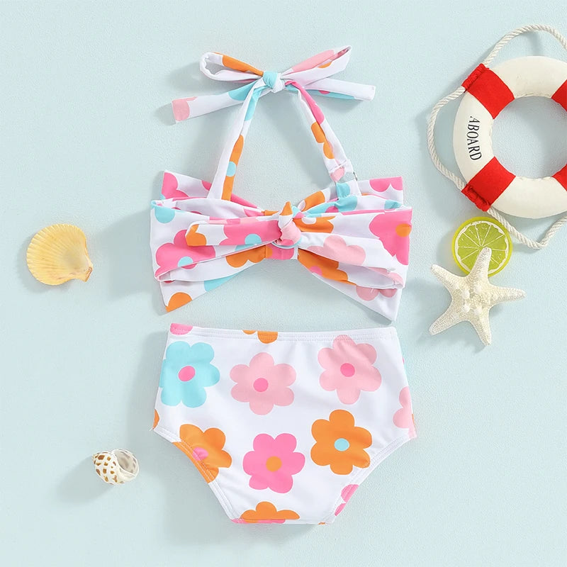 Élégance ensoleillée : Maillots de bain deux pièces adorables pour les petites filles de 2 à 5 ans