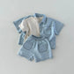 Style Coréen: Ensemble Chemise et Short en Jean pour Bébés