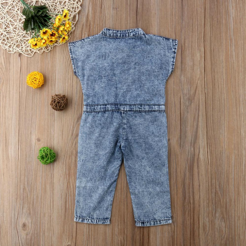 Style Décontracté : Combinaison en Jean pour Bébés Filles