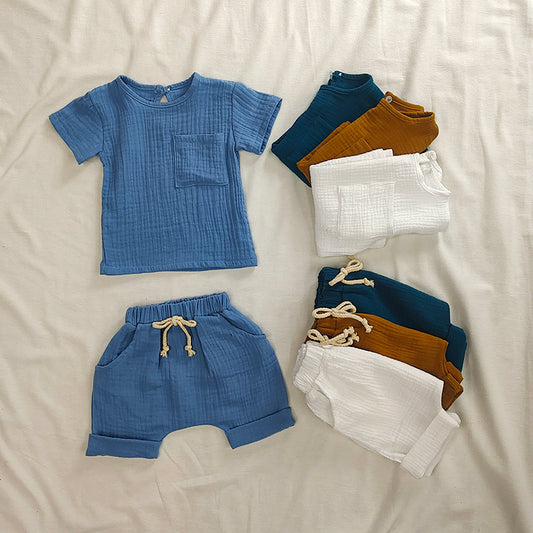 Style d'Été : Ensemble 2 Pièces Bébés, Shorts + T-shirt Décontractés